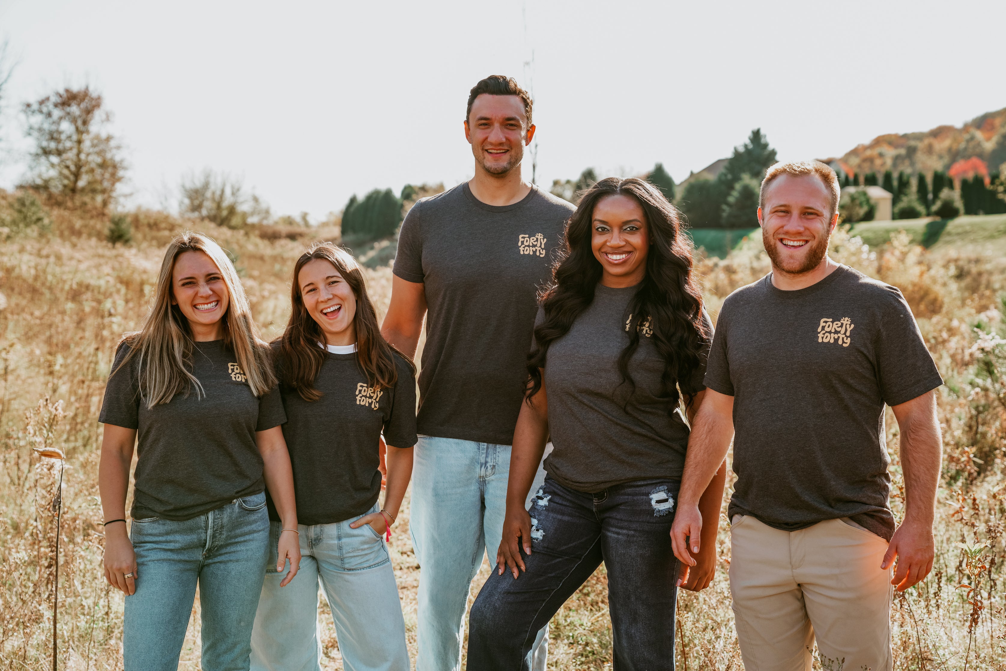 The Forty Forty community together outdoors